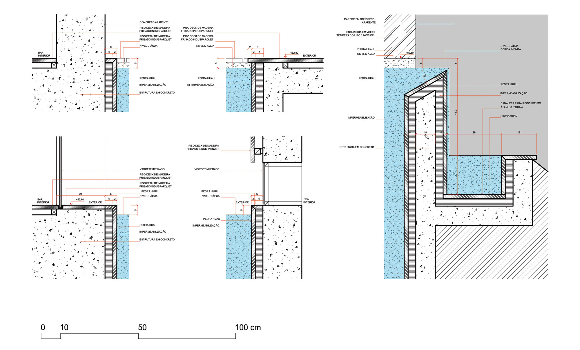 detalhe construtivo piscina borba infinita