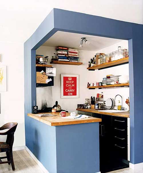 ideias de cozinha azul