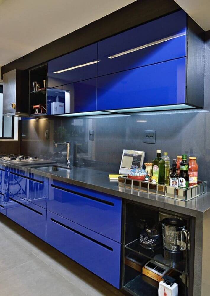 ideias de cozinha azul