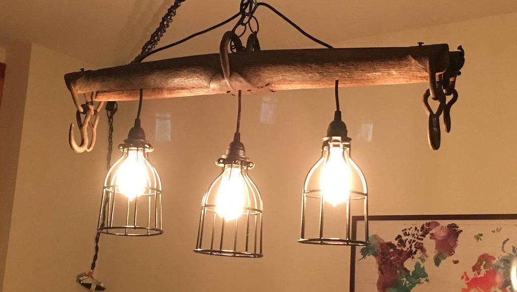 Luminária Rústica de Teto de Madeira com Pendente +155 Fotos e Ideias