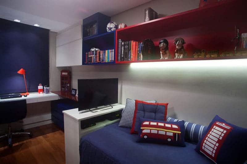 Resultado de imagem para decoraÃ§Ã£o casa Vermelho e azul