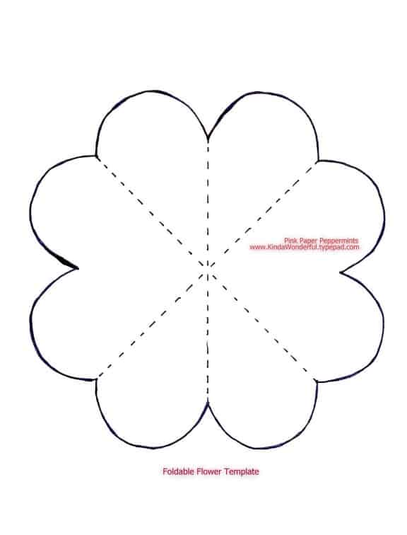 molde de flor para imprimir