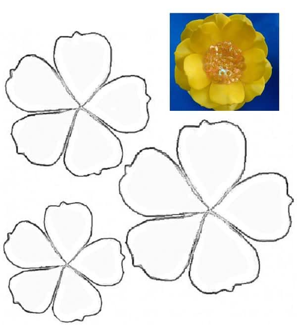 molde de flor para imprimir