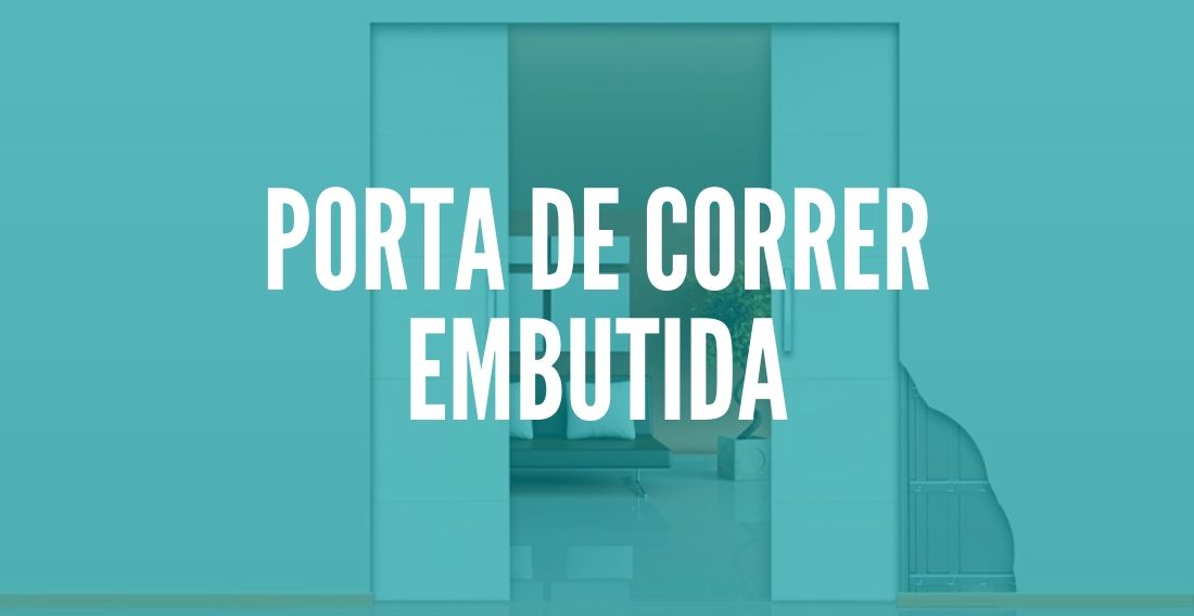 Porta de correr para quarto embutida