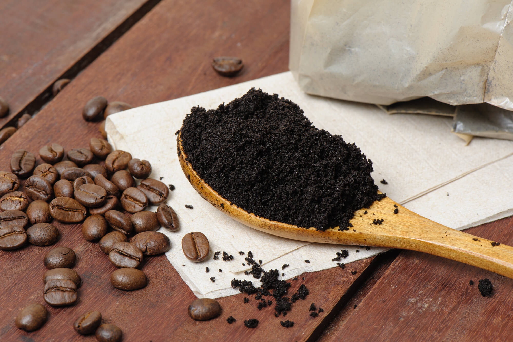 A borra de café nas orquídeas é uma excelente opção de fertilizante.