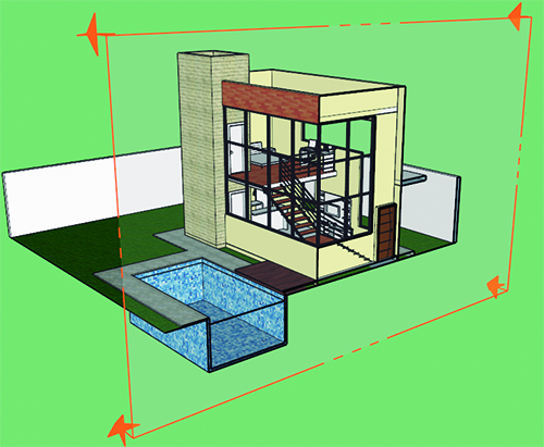 corte no sketchup