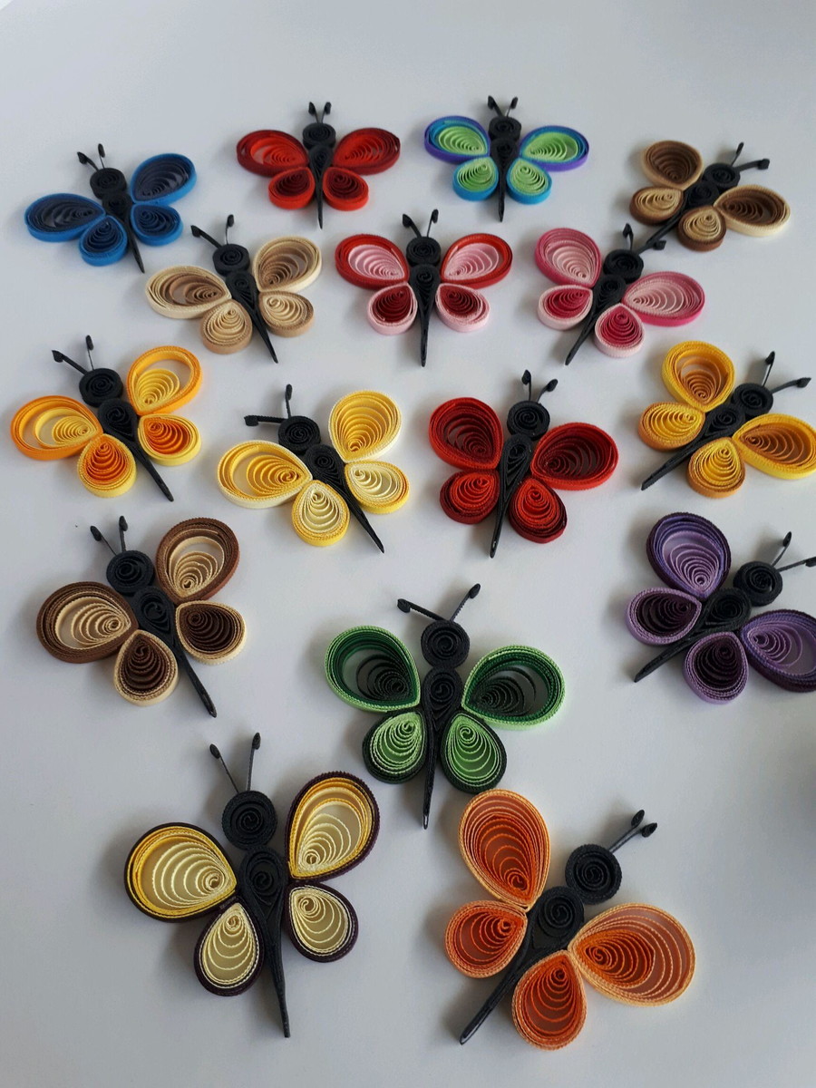 borboletas de quilling