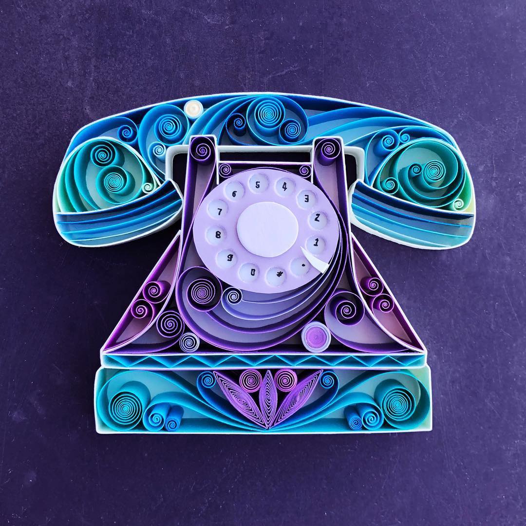 telefone em quilling