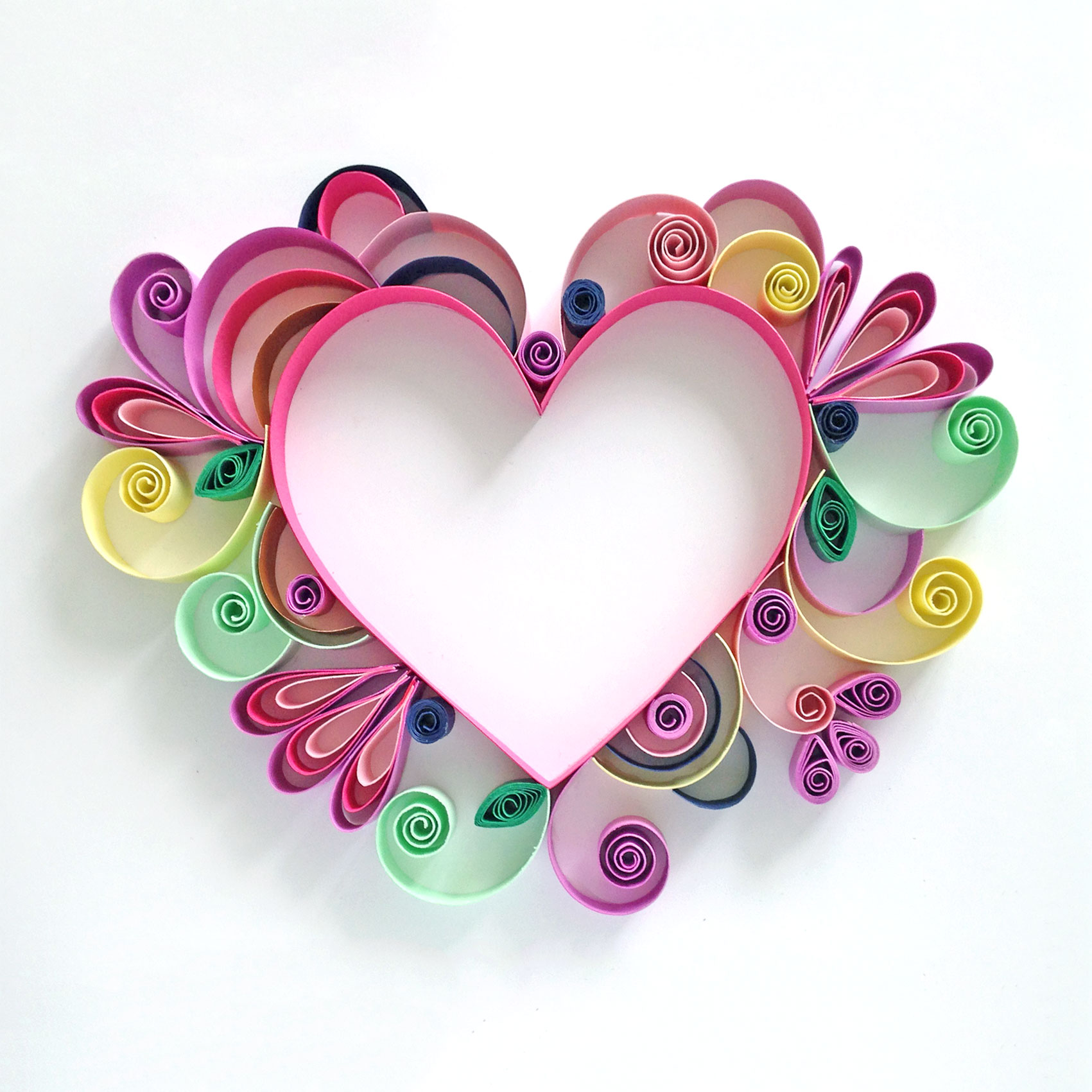 coração em quilling