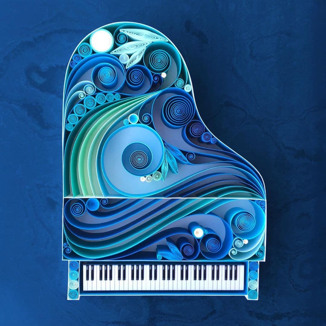 piano em quilling