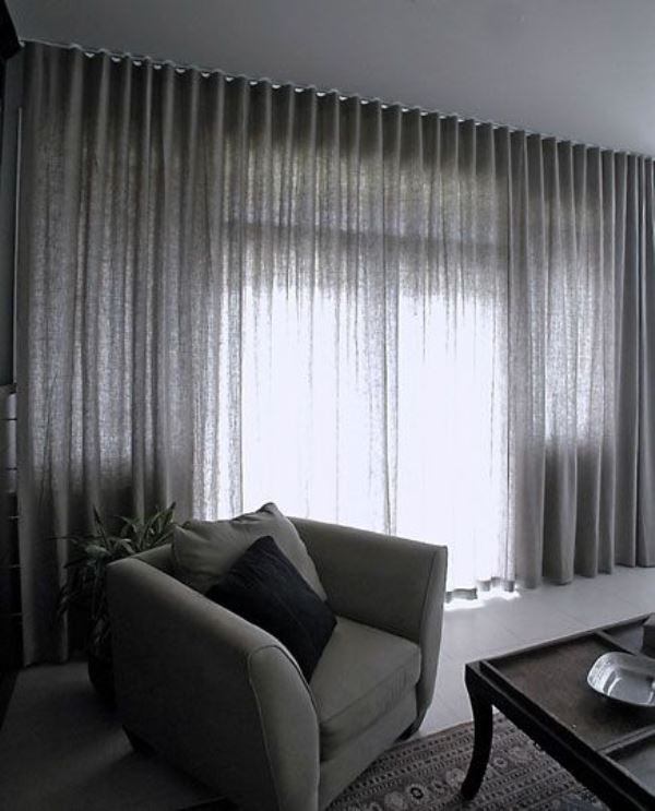 cortina cinza 