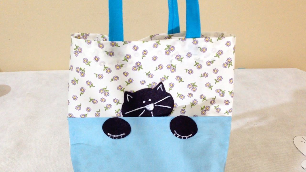 sacola ecobag com gatinho