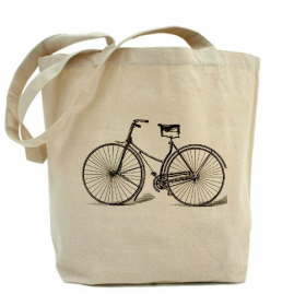 sacola ecobag com bicicleta