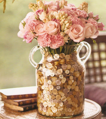 Vaso de flores de botões