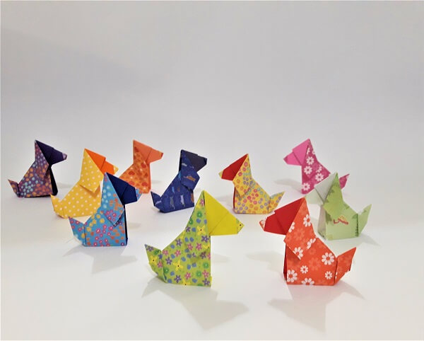 Origami de cachorrinhos