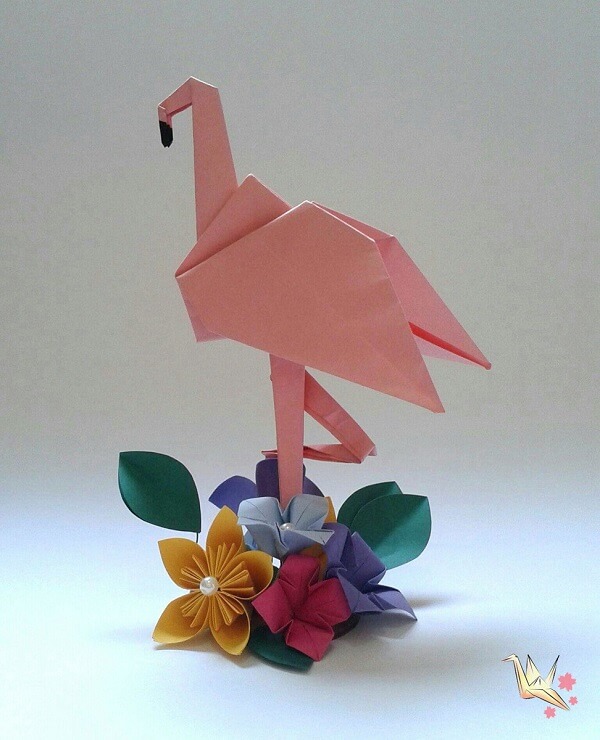 Origami de flamingo