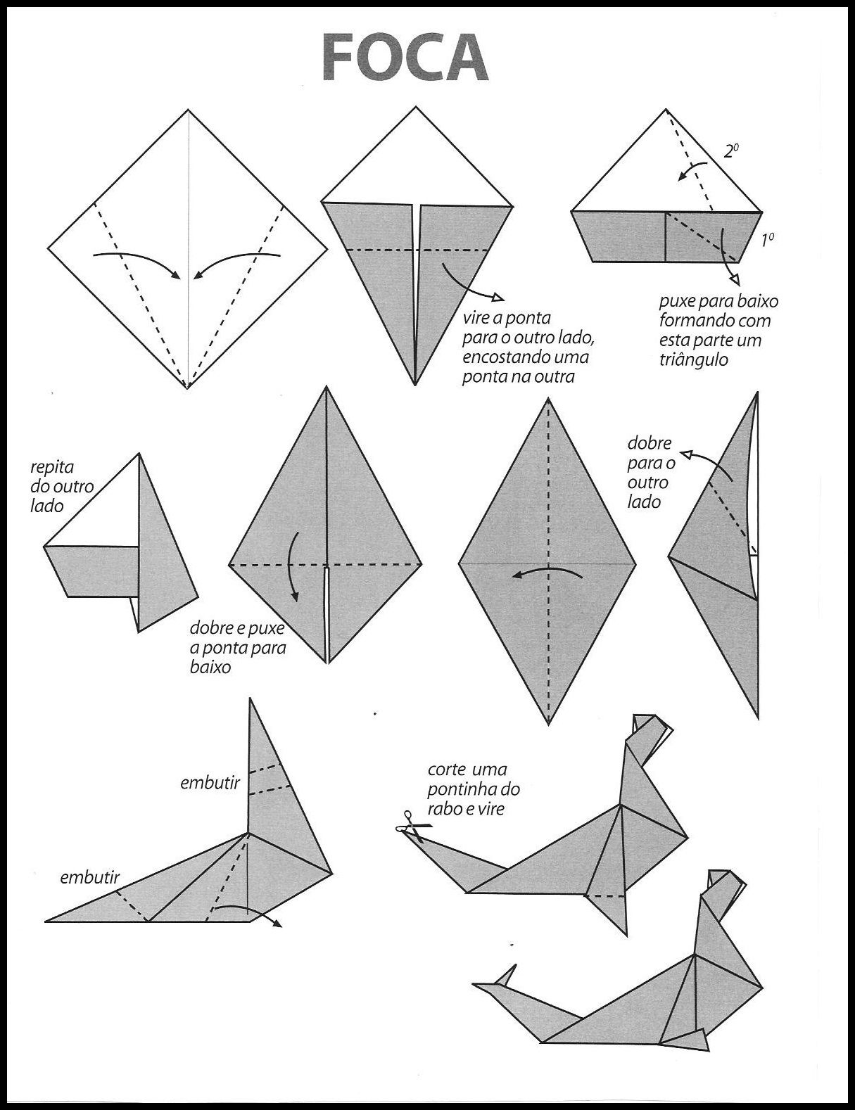 Origami de foca