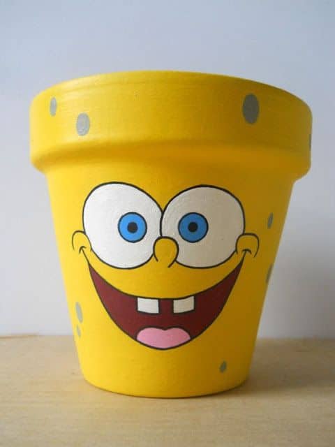 Vaso de barro do Bob Esponja